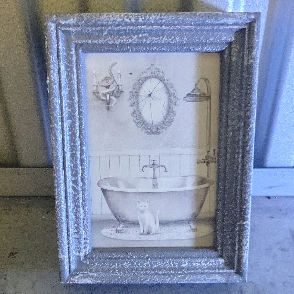 Vintage Style Framed Bathroom Art